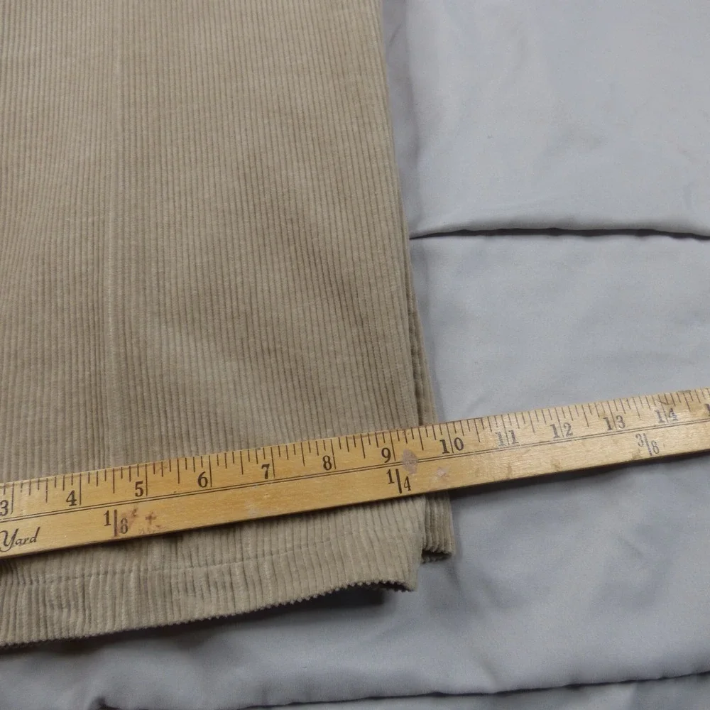 Men's Heavy Soft Trilogy Flat Front Corduroy Warm Pants 38/30‎ 100% Cotton Tan